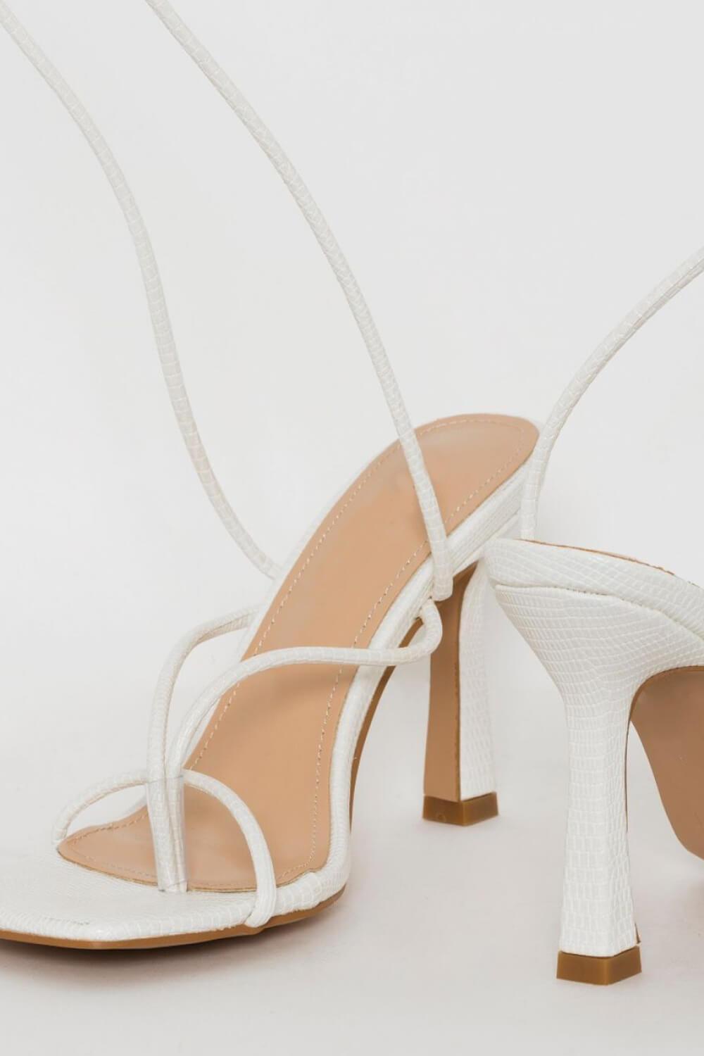 Latest Women Heels - White Color Pencil High Heel For Women | Latest Fancy  Sandal For Women